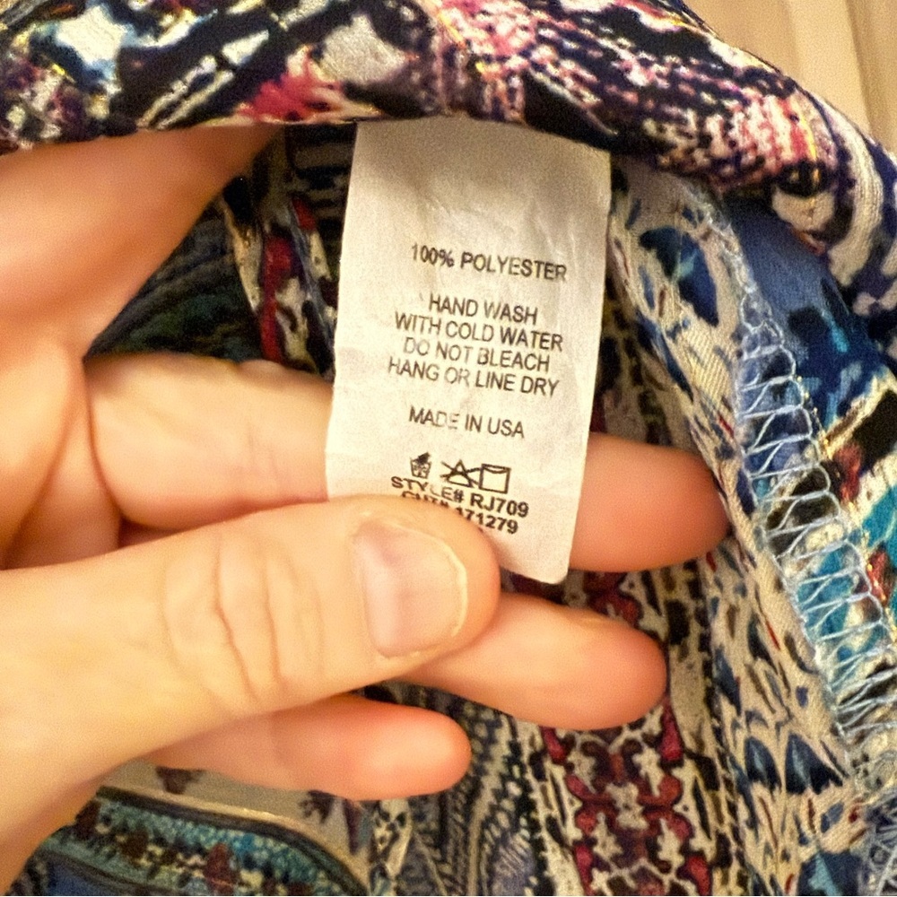 Like New By Together Patchwork Peasant Blouse - image 6